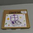 Stainless Steel Bento Box for Kids Adults with Silicone Container, Leak Proof 4 Compartments Metal Lunch Box, Removable Silicone Seal & Clear Lid Food Container for School Office, BPA-Free(Purple)