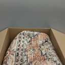 Area Rug 8x10 Washable Rug Tangerine Vintage Traditional Mat Distressed Indoor Foldable Thin Retro Accent Floral Print Rug Non Slip Carpet Living Room Dining Room Office (Earthy Yellow)