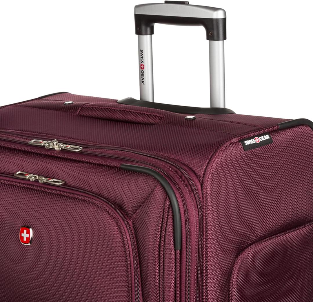 SwissGear Sion Softside Expandable Luggage, Merlot, 1-Piece Set (29'')
