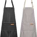 Syntus Chef Apron for Men Women Kitchen Cooking Apron with Pockets, Adjustable Bib Aprons Stain Resistant