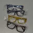 Eyekepper 5-pack Oversized Reading Glasses Square Large Frame Readers for Men and Women +2.50