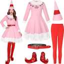 Ainiel Elf Costume for Women The Costume Adult Costume Halloween Christmas Cosplay Full Set Deluxe Dress L