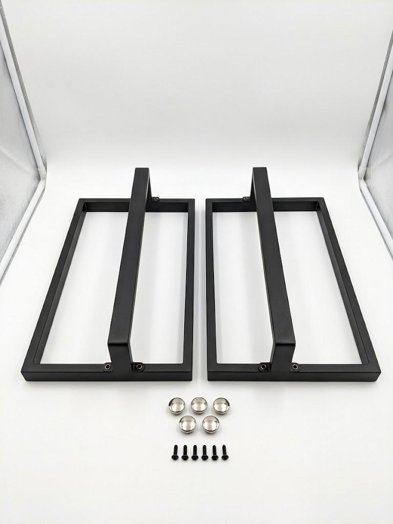 House & Homestyle Matte Metal Towel Holder, Wall Mountable Hanging Towel Storage Rail, Premium Modern Rack for Bathroom, En Suite or Toilet – Black 28x24 in