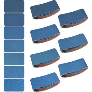 3x18 Inch Sanding Belts 21 Pcs 7 Grits Sizes (3 Each of 40/60/80/120/150/240/400 Grits) Heavy Duty Belt Sander Zirconia Belt Sander Paper for Wood, Metal, Stainless Steel, Cars, and Furniture