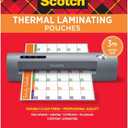 Scotch Thermal Laminating Pouches, for Use with Thermal Laminators, 8.9 x 11.4 Inches, Letter Size Sheets, 100-Pack