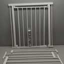 DUMOS 30-40.5" Baby Gate for Stairs & Doorways, Auto Close, White