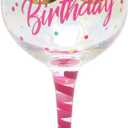 Top Shelf Decorative 60th Birthday Wine Glass, For Red or White Wine, Unique Gift Idea