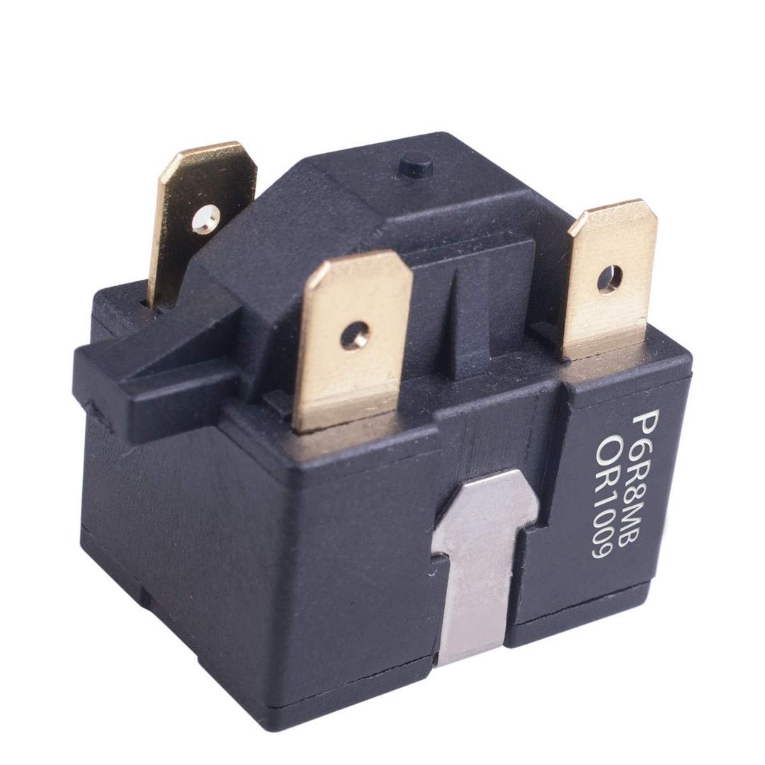 P6R8MB OR1009 PTC Starter Relay 3 Pin Refrigerator Start Relay Replacement for 6748C-0002C Fit for LG Refrigerator Compressor