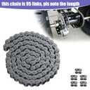 35 Roller Chain 3 Feet 95 Links with Chain Breaker Replacement for Go Kart Cart Mini Bike Bicycle Dirt Bike Motorcycles Powersports Accessories Parts with 35 Chain Master Links Connecting Link