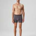 Natural Feelings Boxer Briefs Mens Underwear Men Pack Soft Cotton Open Fly Underwear (Gray, M)