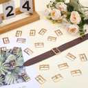 20PCS Gold Adjustable Roller Buckle 1.2 x 0.8 Inch Tri Glide Strap Hardware Clasp Single Prong Alloy Belt Buckles Belt Adjuster Sliders Replacement with Movable Centre Bar for Men Women