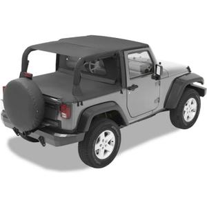 Bestop 5258535 Black Diamond Safari-Style Bikini Top for 2007-2009 Wrangler 2-Door