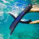 Adult Snorkel Fins - Men & Women's Long Scuba Diving Fins for Travel & Snorkeling (US Men 7-7.5 | US Lady 9-9.5, Blue Black)