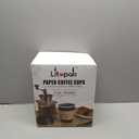 LITOPAK 100 Pack 12 oz Paper Coffee Cups for Hot Chocolate Drinks, Black Disposable Coffee Cups with Lids, Sleeves and Stirring Sticks for Parties, Picnic, Travel, and Events