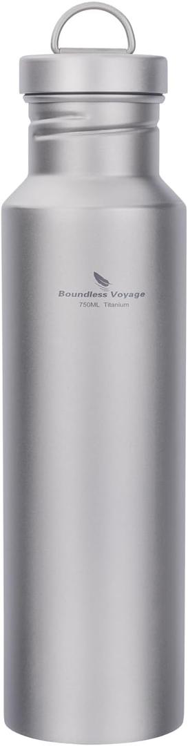Boundless Voyage Titanium Water Bottle with Lid Wide Mouth Leak-Proof Reusable Sport Drinking Bottle for Camping Hiking Climbing Running Tea Coffee (750ml) Boundless Voyage Titanium Water Bottle with Lid Wide Mouth Leak-Proof Reusable Sport Drinking Bottle for Camping Hiking Climbing Running Tea Coffee (750ml)