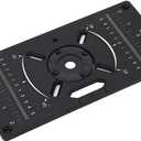 Router Table Insert Plate Aluminum Alloy Flip Board for Woodworking Compatible with Most Trimming Machines Includes 4 Insert Rings and Screws Anodized for Cutting