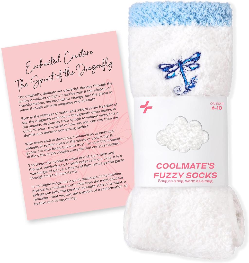 COOLMATE Fuzzy Socks for Women Gift Box – Cozy Soft Cloud Socks for Spa Home, Mother’s Day Gifts for Mom Grandma