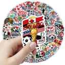 200pcs 2026 World Cup Stickers Pack, Soccer Stickers for Scrapbooking, Vinyl Waterproof Stickers for Water Bottles, Soccer Team Gifts for Kids Teens, Stocking Stuffers for Boys Girls