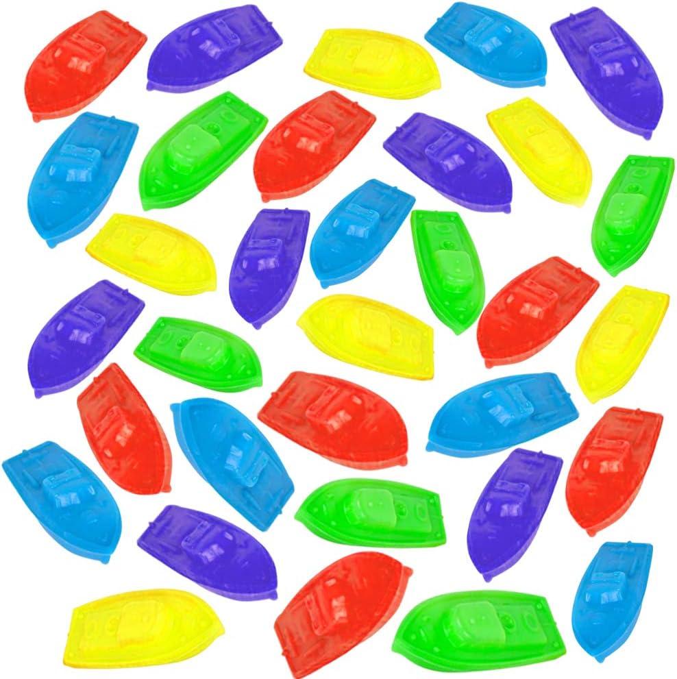 ArtCreativity Blow Mold Toy Boats for Kids, Set of 36, Floating Plastic Pool and Bath Tub Toys in Vibrant Colors, Summer Water Toys for Lake, Beach, Bathtub, Cute Party Favors for Boys and Girls