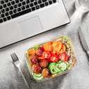 M MCIRCO 24-Piece Glass Food Storage Containers with Upgraded Snap Locking Lids,Glass Meal Prep Containers Set - Airtight Lunch Containers, Microwave, Oven, Freezer and Dishwasher (Gray)