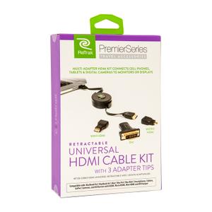 RETRACTABLE HDMI CABLE MINI MICRO DVI ADAPTATEURS