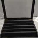 Coins&More Box Pen Holder, Pencil Case IN Wood And Velvet Expositor for Pens Collectibles Fountain Custom