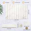 Sofort Stone Drying Mat for Kitchen Counter, Super Absorbent Foldable Dish Drying Mat, Gold White Marble Quick Drying Diatomaceous Earth Mats for Dishes, Pots, Utensils Large 24"16"