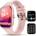 Smart Watch for Women/Men, 2.01'' HD Smartwatch with Bluetooth Call, 100+Sport Modes, Sleep Monitoring, IP67 Waterproof, Camera & Music Control for iPhone/Android, Fitness Tracker with Pedometer (Square - Pink)