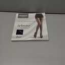 Weziarer 2 Pairs Women's Sheer Tights with Run-Resist,20D Ladies High Waist Support Control Top Pantyhose-Reinforced Toes (Black)