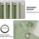 MIULEE Linen Texture Curtains for Bedroom Solid 100% Blackout Thermal Insulated Sage Green Curtains Grommet Room Darkening Curtains/Draperies for Living Room Nursery 52x84 Inch (2 Panels)