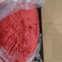 Wonderful Christmas Cotton Stripe Quilt 5-Piece Set,Queen Luxury Red Velvet Quilt Set,All-Season Breathable Bedding with 2 Elegant Cushions,Versatile for Bedroom, Fit for Adults, Teens & Kids,94"x94"