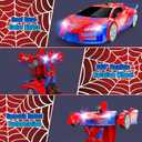 Spider Transform Remote Control Car Toys for Boys 4-7,2.4GHz RC Cars with Dual-Color Lights,Fast 360°Rotation,One-Click Deformation,Toys for 3 4 5 6 7 8 9 10 11 12 Year Old Boys