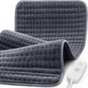 Extra Large Microplush Heating Pad for Back Neck Shoulder Pain Cramps Relief - Dad Gifts for Father Husband Uncle, Mens Gifts Christmas Birthday Gifts for Dad - 6 Heat Settings, Auto-Off - 17"x33"