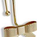 Shower Curtain Hooks, Gold Bow Metal Rust Proof, 12 Pack Decorative Shower Rings for Bathroom