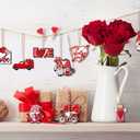 2 x Leinuosen 50 Pcs Christmas Wood Ornaments Vintage Christmas Wooden Hanging Ornaments Xmas Tree Hanging Decoration Set for Xmas Holiday Party Decorations(Love Heart) (Pink)