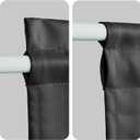 XWZO Door Curtains for Door Window, Thermal and Room Darkening Curtains for French Doors, Rod Pocket Blackout Curtains for Kitchen, 36 x 80 inches Long, Black, 1 Panel