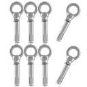 Eyebolt Bolt Stainless Steel Wall Concrete Brick Anchor Expansion Bolts Ring Screw Eyes, Heavy Duty Anchor Fastener Eye Bolt (M6, 8 Pcs)