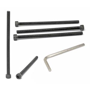 iexcell 5 Pcs M8 x 150mm Thread Pitch 1.25 mm Alloy Steel 12.9 Grade Hex Socket Head Cap Screws Bolts Kit, Black Oxide Finish