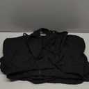 SHENHE Women's Petal Backless Linen Maxi Dress Cut Out Vacation Zipper Long Dresses (Black, XL)