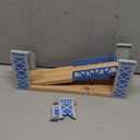 Z MAYABBO Wooden Train Set Accessories Wood Railway Bridge for Railroad Tracks, 2-Level Overpass Compatible for All Railway Tracks System