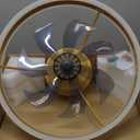 KDG 19.7" Low Profile LED Ceiling Fans with Light, Reversible Flush Mount with Remote and 6 Winds Speeds Fan Lighting, 3 Colors Dimmable for Bedroom, Living Room, Kids, Dinning Room, Kitchen (Gold)