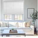 CHICOLOGY Mini Blinds for Indoor Windows – 35"W X 64"H, White Horizontal Vinyl Blinds | Cordless | Easy to Install | Sleek Low-Profile Fit for Doors, Offices, Kitchens & Apartments