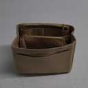 LEXSION Felt Purse Bag Organizer Insert with zipper Bag Tote Shaper Fit Speedy Neverful PM MM, Beige 8023