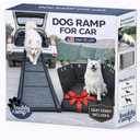 Dog Ramp for Car & Back Seat Cover Bundle – 63” Foldable Non-Slip Dog Ramp + Waterproof 57” Bench Seat Protector – Portable Pet Ramp & Car Seat Cover for SUV, Truck & Car Travel