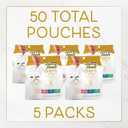Purina Fancy Feast Natural Cat Treats Variety Pack, Purely Natural - (Pack of 5) 10 ct. Pouches (EXP 03/01/28)