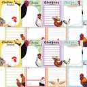 PerKoop 16 Pieces Funny Chickens Sticky to Do Notepad Chicken Scratch Chick Chicken Coop Lover Gifts Country Notebook Self Stick Note Pads for Hens Farm Lover,3 x 4 Inch 480 Pack