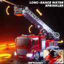 JUKUDAHU Fire Truck Toy for Kids 3 4 5 6 7 8 Years Old - Fire Trucks Playset with Rotating Ladder, Sound and Light, Vehicle Toys for Boys 5-8, City Cars Toyset, Birthday Gifts for Girls Toddlers 3+