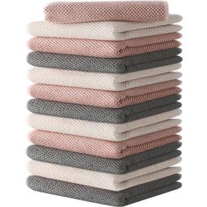 12Pack Barista Towels, Barista Microfiber Cloths, Coffee Cleaning Accessories for Espresso Machine, Steam Wand, Countertop,12x12