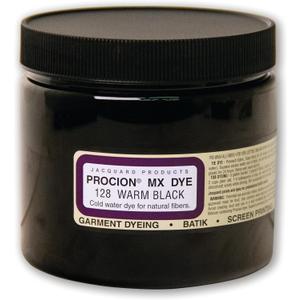 Jacquard Procion MX Tie Dye Powder | Cold Water Fiber Reactive Dye for Fabric and Clothing | Permanent and Washfast | Made in USA | Warm Black | 8 Ounce Jar
