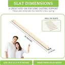 CC KITS Bed Slats for Twin, Full, Queen & King Sizes - Bed Slat Under Mattress Support - Bunkie Board - Box Spring & Mattress Platform Foundation Replacement - Set of 8 Slats (Twin - 39")